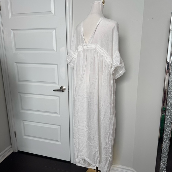 NEW Sheer Button-Down Cover-Up Kaftan Boho Kimono Coastal Cowgirl prarie Os - Picture 10 of 12